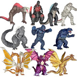 Twcare Set Of 10 Godzilla Vs Kong Dinosaur Dragon Toys Movab