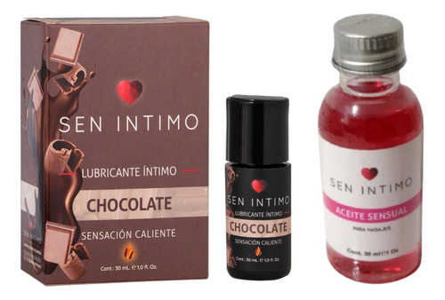 Lubricante Sen Intimo Caliente + Aceite De Masaje 30ml 