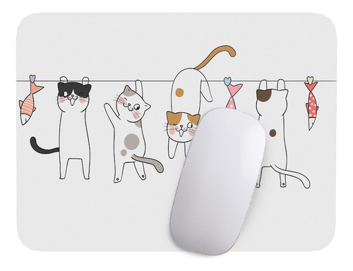 Mouse Pad Gato Gatito Arte De Animales - 17cm X 21cm D5