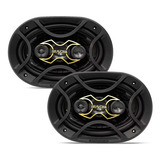 Par Alto Falante Bravox 6x9 B4x69 Gold 140w Rms Quadriaxial