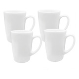 Jarro Mug Taza 350ml Vidrio Opal X4unidades Carol Cocina Hsk Color Blanco