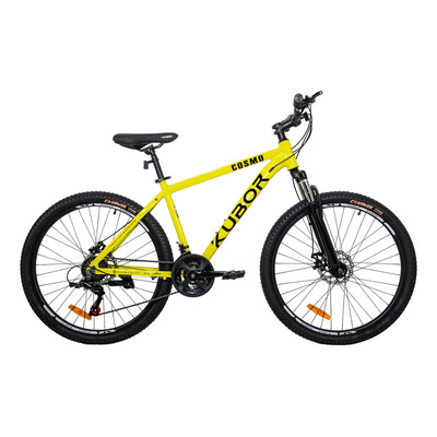 Bicicleta Mountain Bike Kubor Cosmo Rodada 26 Cuadro M Color Amarillo | Diseño Moderno y Deportivo con Marco Liviano de Aluminio, Frenos de Disco y Suspensión Frontal | Perfecta para Jóvenes y Adultos | Meses sin interés