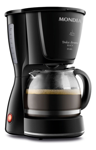 Cafeteira Elétrica Dolce Arome 550w Mondial 18 Xícaras Preta