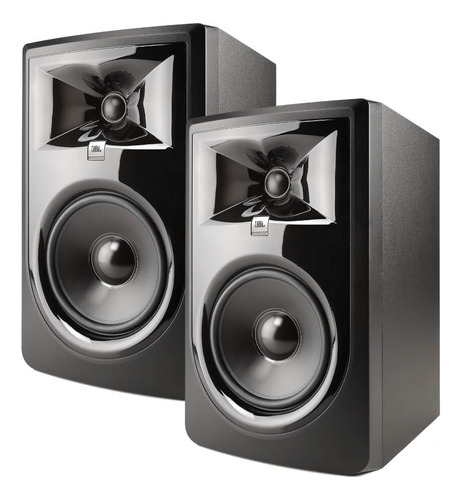 2x Monitor De Referência Jbl 308p Mkii Ativa - Preto