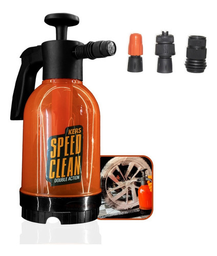 Pulverizador Snow Foam Manual Speed Clean Kers 3 Bicos Cor Laranja