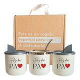 Set Mate Personalizado Regalo Cumple Foto Padre Madre Logo