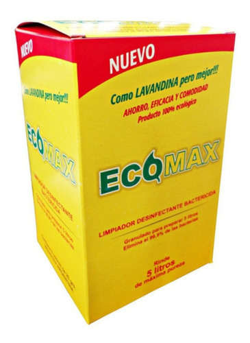Lavandina En Sobre Ecomax Concentrada Rinde 5 L Pack X 8 Uni