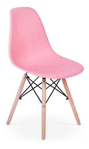 Cadeira Charles Eames Eiffel Dkr Wood - Base De Madeira