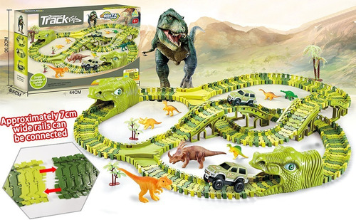 Pista Dinosaur Track Orbital Auto Electrica 240 Pzs Recoleta