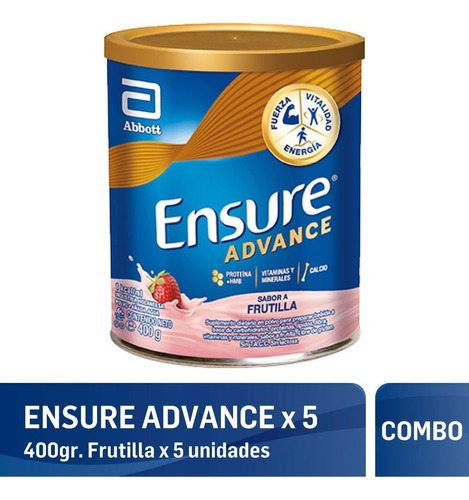 Ensure Advance En Polvo 400 Gr Pack X 5 - Varios Sabores