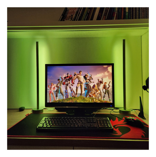 Por 2 Lamparas De Escritorio 60cm Leds Rgb Bluetooth 