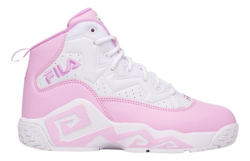 Tenis Bota Fila Mb Blanco Rosa De Dama Original