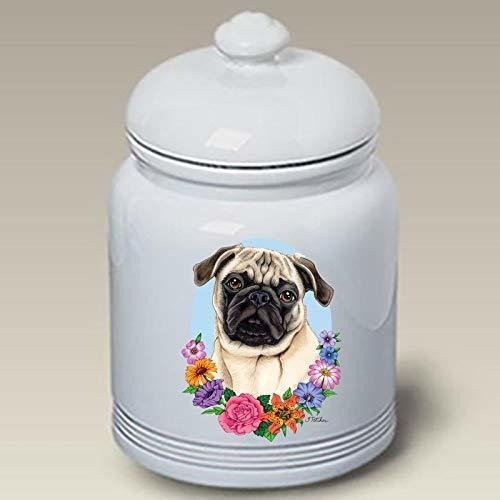 Pug Fawn - Tarro De Cerámica Para Golosinas Para Perros, Lo