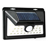 Aplique Reflector Solar 32 Led Recargable Exterior Potente Color De La Carcasa Negro Color De La Luz Blanco Frío