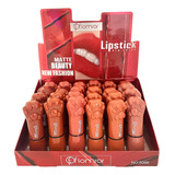 Paquete Mayoreo 24 Labiales Mate Lipstick En Barra Gato Color Surtidos Mate