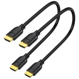 Uvooi Cable Hdmi Corto De 1 Pie, 2 Unidades, 4k 1 Pie Hdmi A