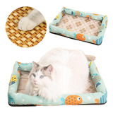 Cama Colchoneta Perros Gatos Bambu Refrescante Impermeable S