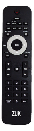 Control Remoto Tv Led Lcd Smart Para Philips 406 Zuk