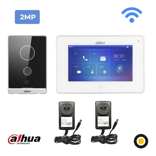 Kit Portero Visor Ip Wifi Dahua 2mp 1080p + Monitor Touch 7 