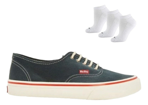 Tênis Redley Originals Wash Unissex + 3 Pares De Meias