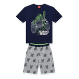 Conjunto Infantil Masculino Camiseta + Bermuda Kyly 4/8 Anos