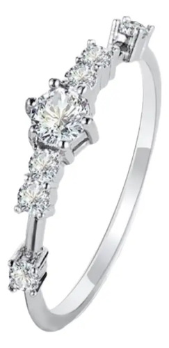 Anillo De Compromiso Solitario Piedras Delicado Y Sencillo