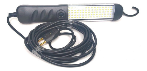 Cordão Luz Pendente Led C/ Pino Mecânico 80 Leds 28 W - 5mt Cor Preto 127v/220v/250v