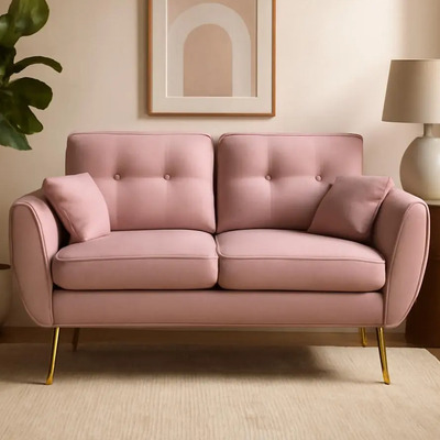 Love Seat Vintage Salas Modernas Sillones Minimalistas Color Rosa