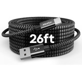 Cable Usb C Largo Cleefun, [26 Pies/8 M] Cable Usb A 2.0...