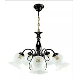 Lampara Colgante 5 Luces Olaf Flower Grafito