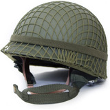 Casco De Ac O Wwii Us Ww2 M1 Con Cubi  A De Red Y Corre...