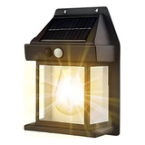 Lámpara Farol Luz Led Reflector Con Panel Solar Exteriores