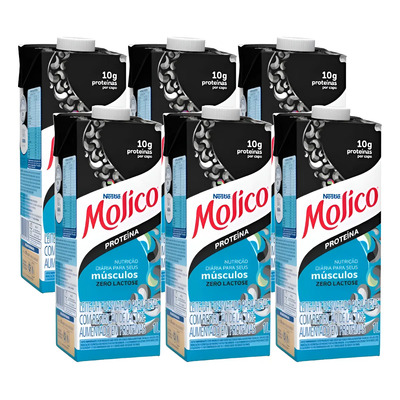 Kit 6 Leite Molico Desnatado + Proteínas Zero Lactose 1 L | MercadoLivre