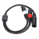 Cable Xlr Macho Jorind De 5 Pines A Xlr Hembra Doble De 3 Pi