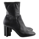 Louis Vuitton Black Leather Silhouette Ankle Boots 24