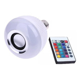 Lampada Led Bluetooth Rgb/music 16 Cores + Controle Remoto