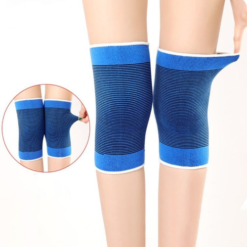 Rodillera Deportiva Para Correr Corta Ajustable Azul