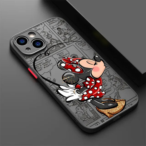Funda Disney Mickey Minnie Love Capa Para iPhone 12, 15 Plus