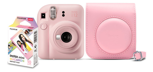 Kit Câmera Instantânea Fujifilm Instax Mini 12 Rosa Gloss Co