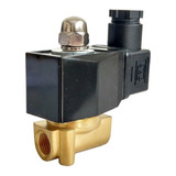 Válvula Solenoide Elétrica 2 Via 1/4'' Gás Água Ar Óleo 220v