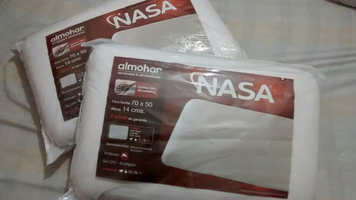 Almohada Inteligente Viscoelastica 70x50x14 Nasa Pack X 2