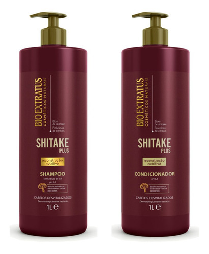 Kit Shampoo Condicionador Recuperar Cabelos Bio Extratus 1l