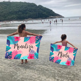 2 Canga Saída De Praia Personalizada Mãe E Filha Mod. 3