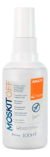 Repelente De Inseto Moskitoff Adulto Contra Dengue 100ml Spr