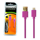 Cable Usb Micro 5 Pin /duracell/datos Y Carga /1 Metro Color Morado