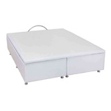 Base Para Cama Box King Francis Com Baú Branco