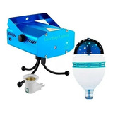 Set 3 Piezas Laser Proyector + Foco Estrellas + Adaptador