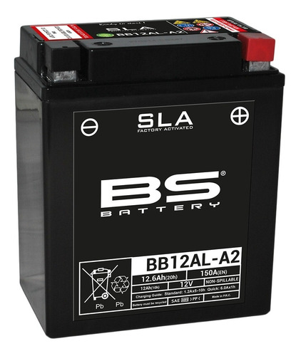Bateria Moto Bb12al A2 Bs Battery Agm 12ah 12v