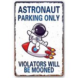 Señal De Estacionamiento Exclusivo Astronautas Decorac...