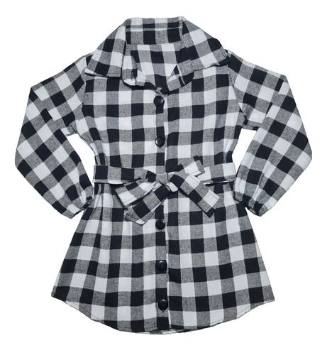 Chemise Camisa Infantil  Manga Longa Vestido Flanelado